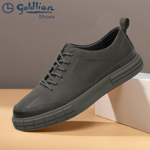 金利来男鞋2021秋新款圆头复古