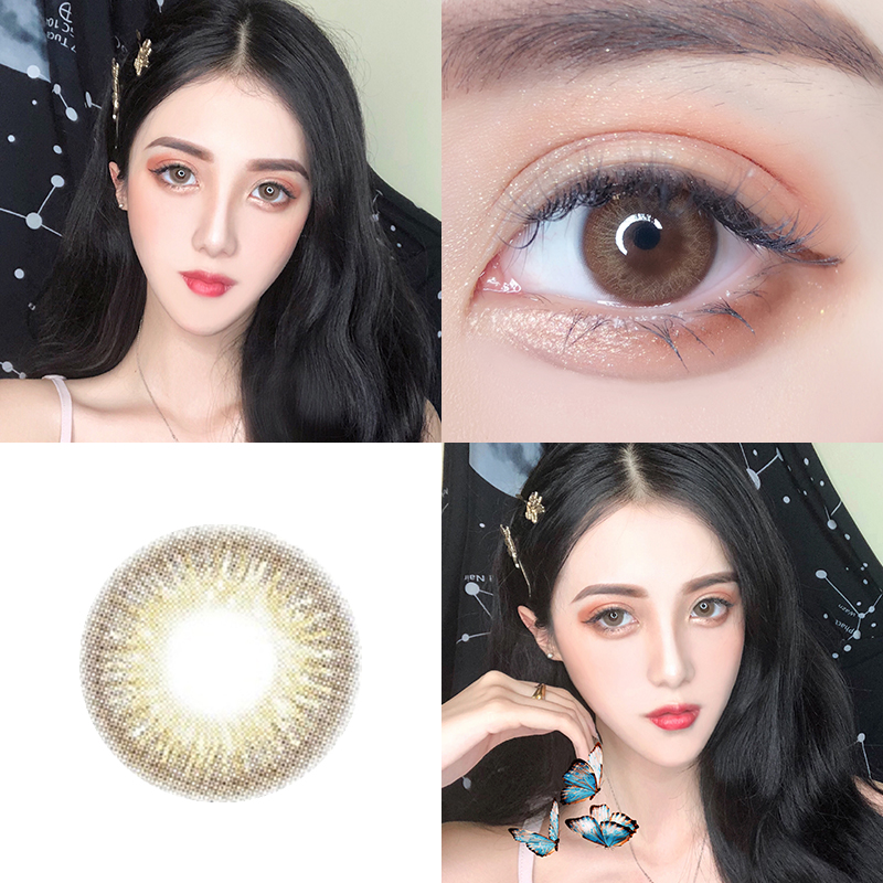 买三送一送护理液瓶透明隐形近视眼镜可半年抛季抛月抛美瞳小直径自然女KW