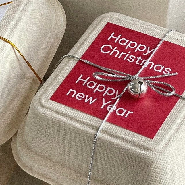 50片ins圣诞节包装卡片红色merry christmas贺卡diy装饰小卡片