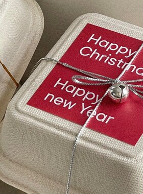 50片ins圣诞节包装卡片红色merry christmas贺卡diy装饰小卡片