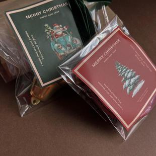 120贴圣诞节烘焙贴纸糖果咖啡糖霜饼干马卡龙礼物包装 罐瓶封口贴