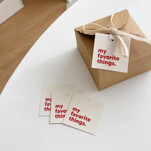 吊牌50张情人节小卡片感谢留言卡 吊卡 祝福卡方形卡片礼物包装