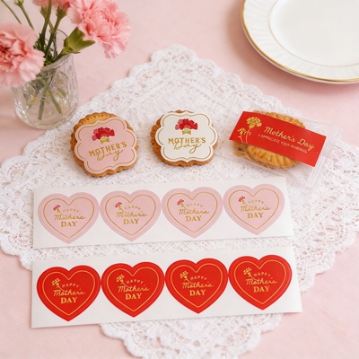 母亲节礼物包装封口贴MOTHER’S DAY康乃馨ins风礼品鲜花烘焙贴纸