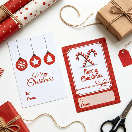 圣诞节可手写礼物贴纸Merry Christmas礼品标签贴包装留言封口贴