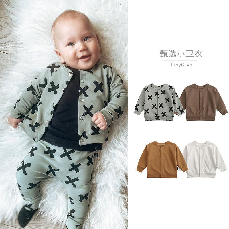 MENIJIA 봄 가을 IN 스타일 패션 퓨어 코튼 스웨트 셔츠 코튼 가디건 스몰 코트 베이비 가을 나들이 베이비 탑