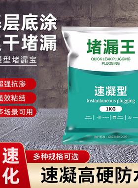 水不漏堵漏王快干水泥强力卫生间漏水修复防水材料止漏堵漏灰色