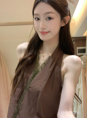 AS OFFICIAL-吸引力法则本期潜力股高知少女感复古调·挂脖V28280