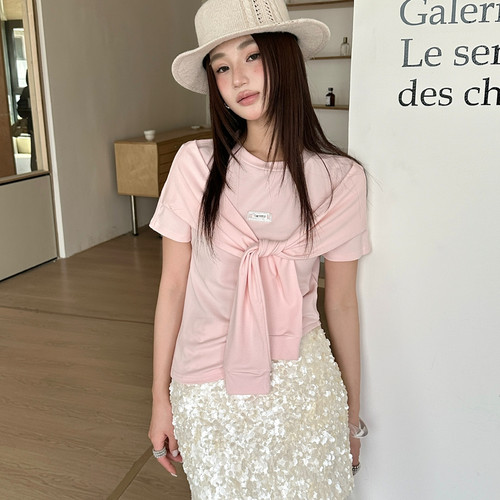 AIALA LUMENA-夏上新重工立体亮片半身裙女高腰显瘦蕾丝包B20206