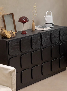 巧克力柜餐边柜储物柜北欧实木收纳柜客厅玄关柜设计师斗柜