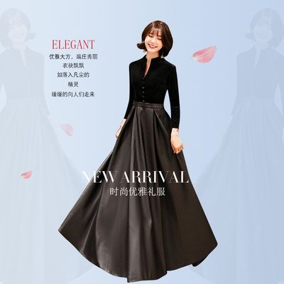 0春夏长款气质名媛聚会晚礼服