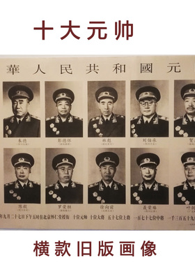 书房客厅复古伟人装饰画十大元帅