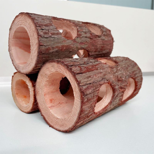 仓鼠解闷玩具荷兰猪原木隧道钻洞笼子原生态造景解闷自嗨隧道大全