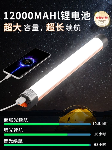 Перезаряжаемый дорожный магнитный светодиодный сверхдлинный светильник для кемпинга