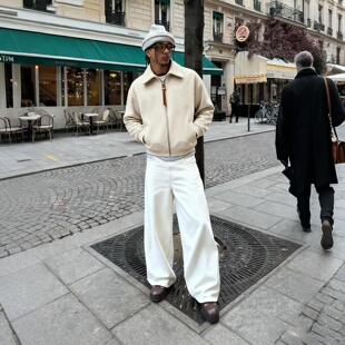 捷展男装|莱赛尔空气层短款外套25秋冬美式cleanfit极简工装夹克