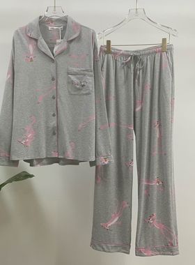 专柜正品亲嘴猫粉红豹联名25新莫代尔棉可外穿休闲女春秋套53503