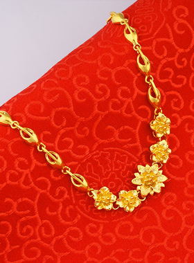 越南沙金玫瑰花朵国风手链