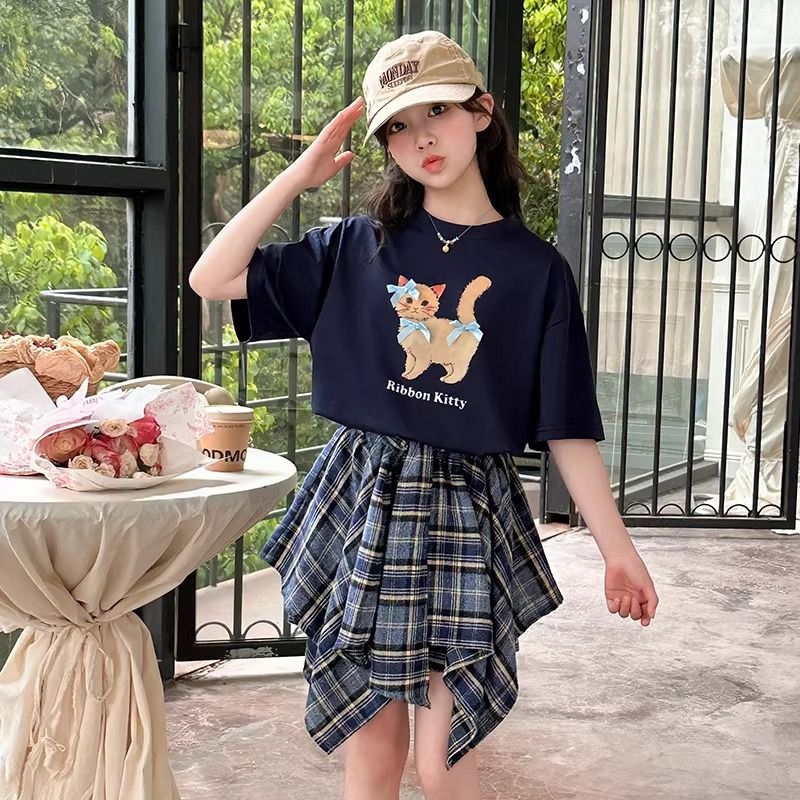 女童夏装2025新款洋气时髦套装