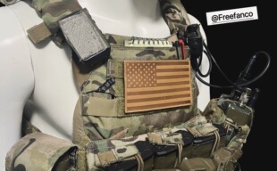 真皮国旗章美帝牛皮士气章大尺寸军迷魔术贴战术网红同款