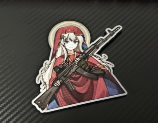 少女前线AK74M修女风格同人二创战术士气章军迷魔术贴个性户外贴