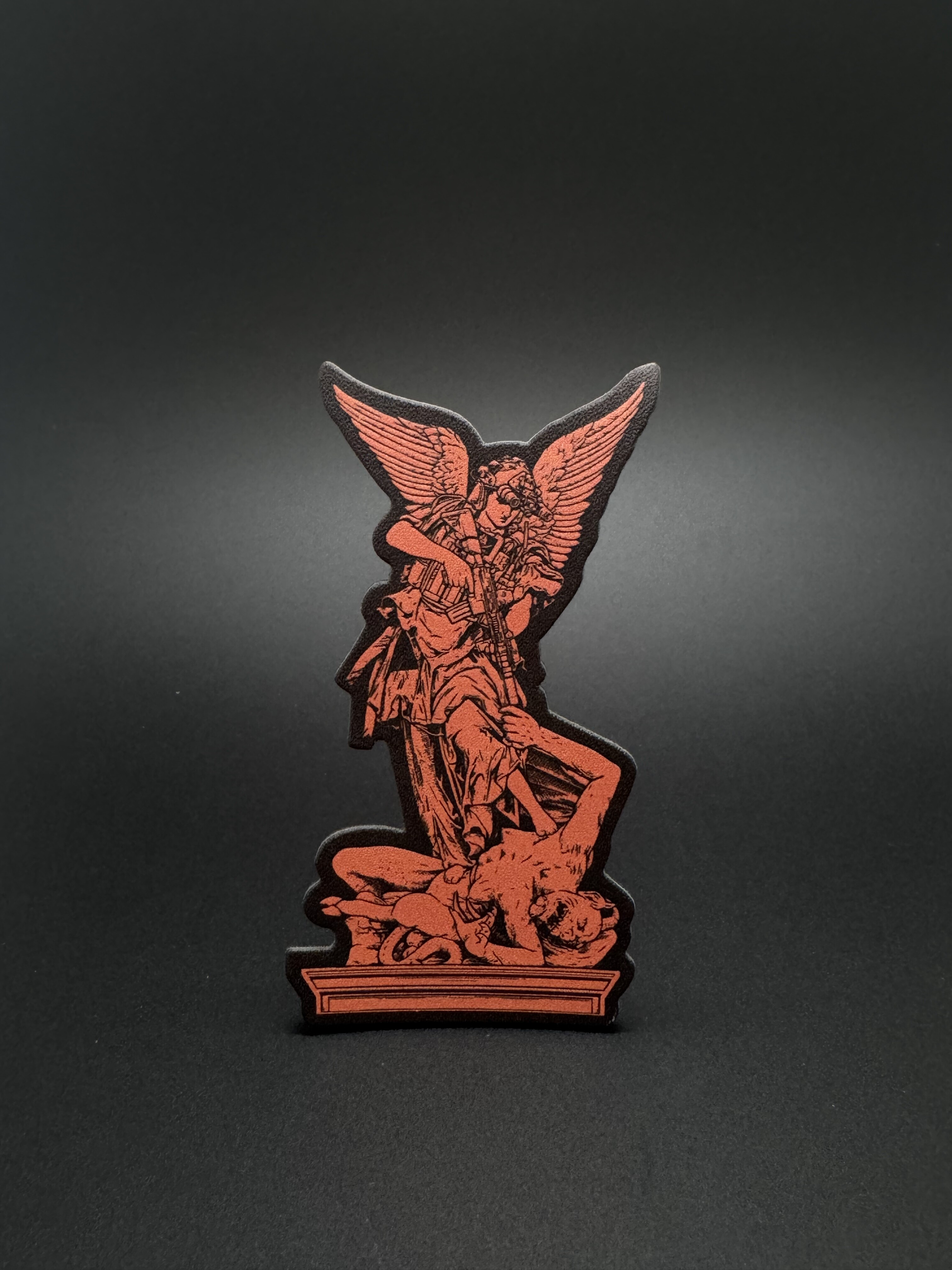NoctisMorte圣弥额尔武装天使战术魔术贴军迷士气章皮材质个性章