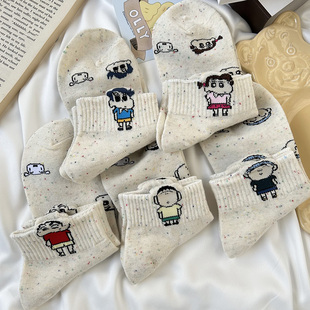 春夏季可爱日系卡通袜子女短袜纯棉可爱韩版外穿ins短款浅口情侣