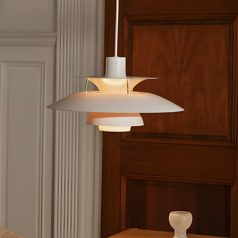 丹麦ph5北欧原木飞碟餐厅吊灯