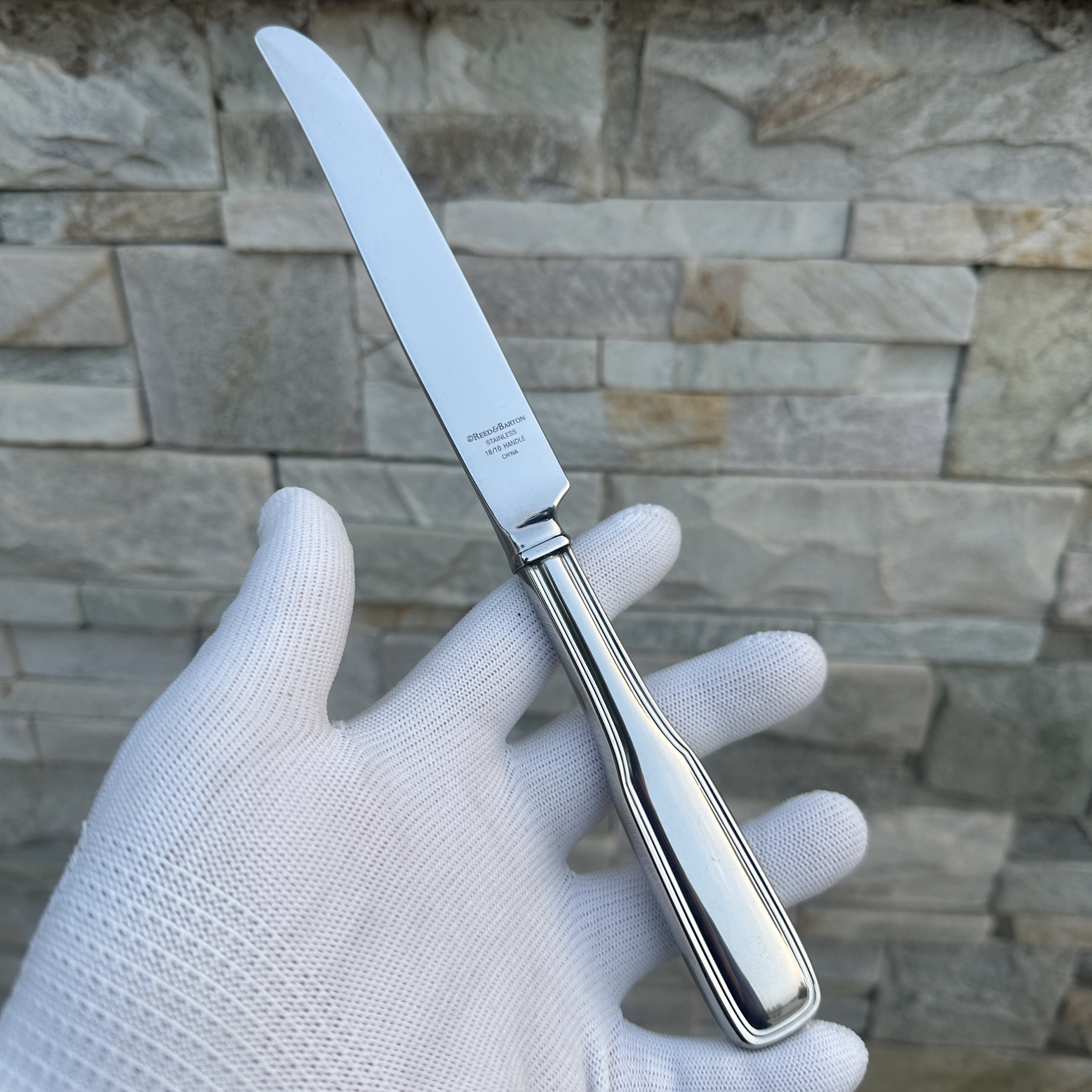 Reed Barton 18-10不锈钢西餐具牛排刀无齿餐刀家用水果刀开刃