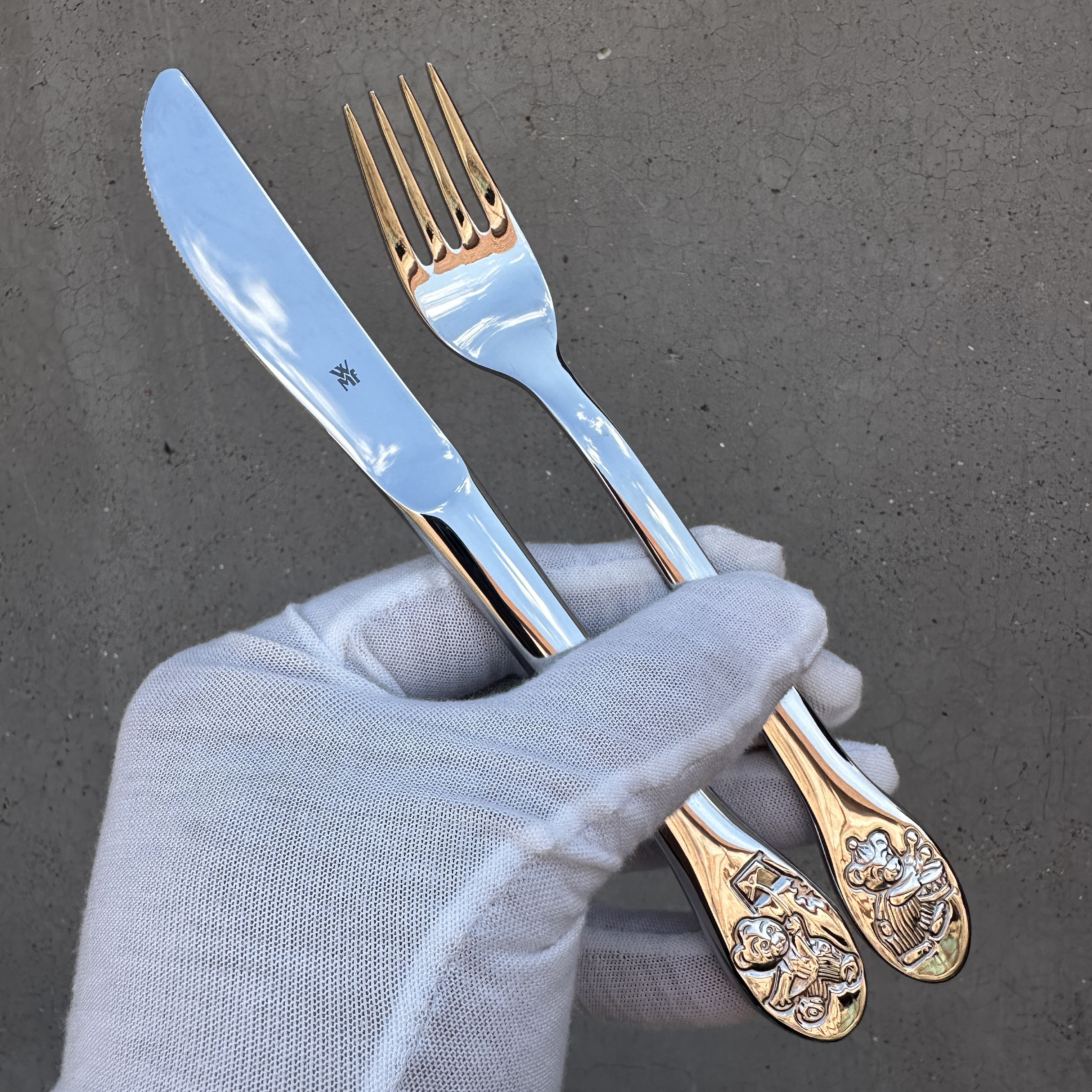 德国WMF304不锈钢卡通儿童牛排刀叉汤勺小勺子宝宝餐刀餐叉汤勺子