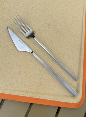 【方柄轻便】LDEN 18-10不锈钢牛排刀叉哑光之感西餐刀叉2件套