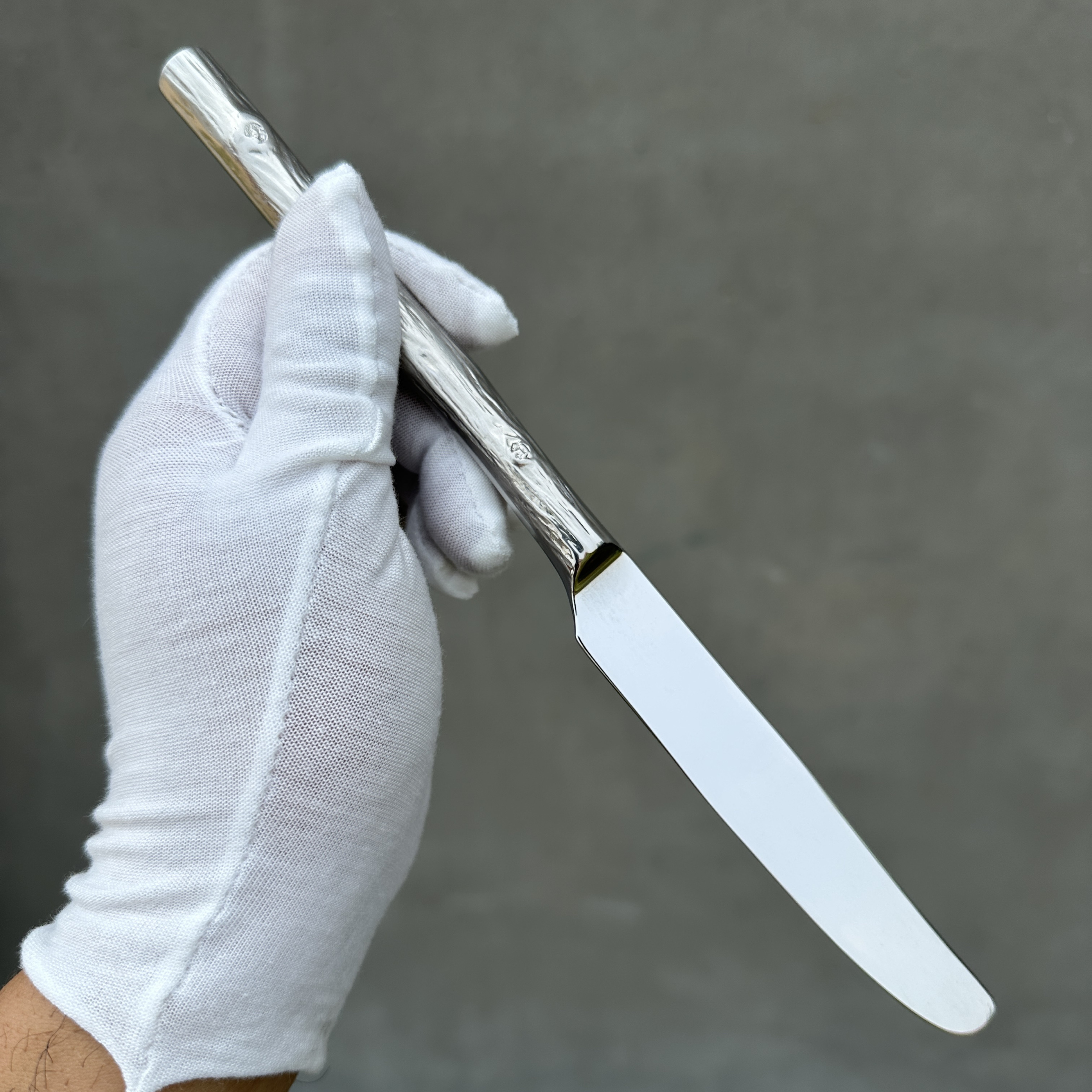 【无锯齿开刃款】树皮纹款棒材不锈钢牛排刀西餐刀具成人牛扒刀