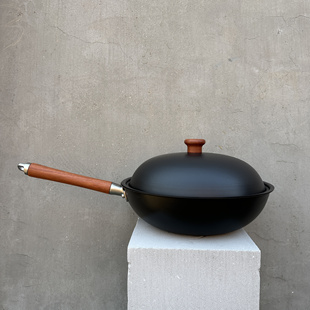 1095御制铁锅铁炒锅家用大铁锅无涂层精铁炒菜锅轻铁锅灶炉通用