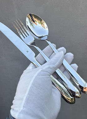 【高货捡漏】德国WMF砖石系列18-10不锈钢牛排刀叉汤勺圆头汤勺