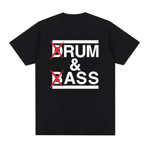 Funny Drum and Bass夏季休闲时尚圆领小众大码短袖T恤情侣男女