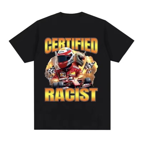 Professional Certified Racist Racing Meme T-Shirt男女个性TEE