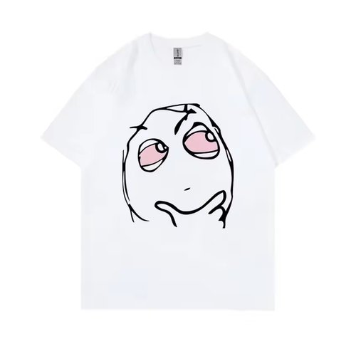 RAGE GUY恶搞T恤漫画巨魔脸是我养老金红眼睛高反应脸短袖男女TEE
