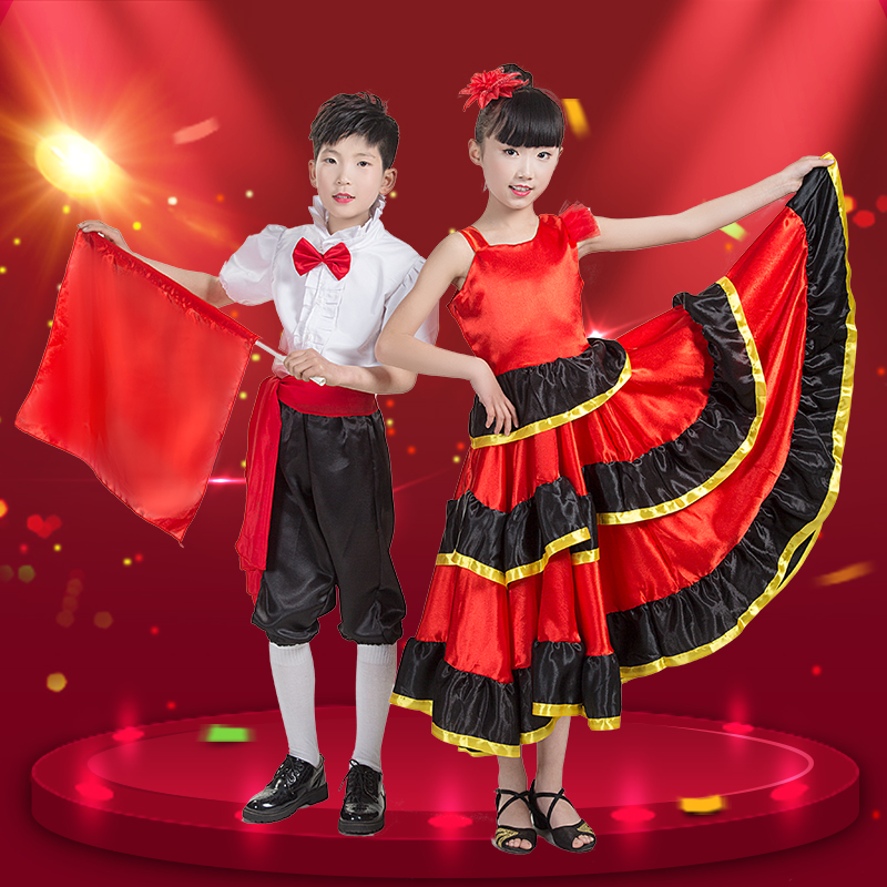 六一儿童舞蹈表演服装西班牙斗牛