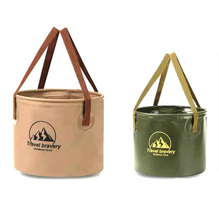 新款便携式户外可折叠水桶20L旅行打水桶大容量户外手提桶 野营