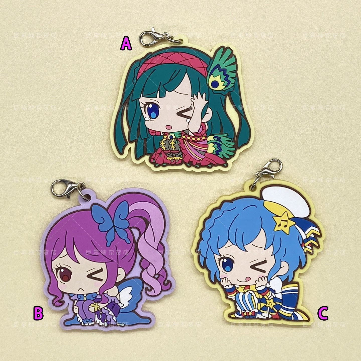 散货 美妙天堂 美妙旋律 朱音 月川知里 桃乐丝 游戏动漫橡胶挂件