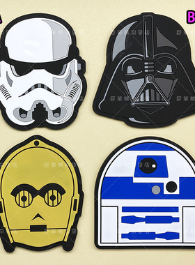 散货 星球大战 白兵 R2D2 黑武士 C3PO 电影游戏动漫周边橡胶杯垫