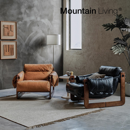 MountainLiving头层真皮单人沙发