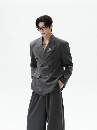 Ретро классический костюм для отдыха, дизайнерские штаны, изысканный стиль, свободный прямой крой