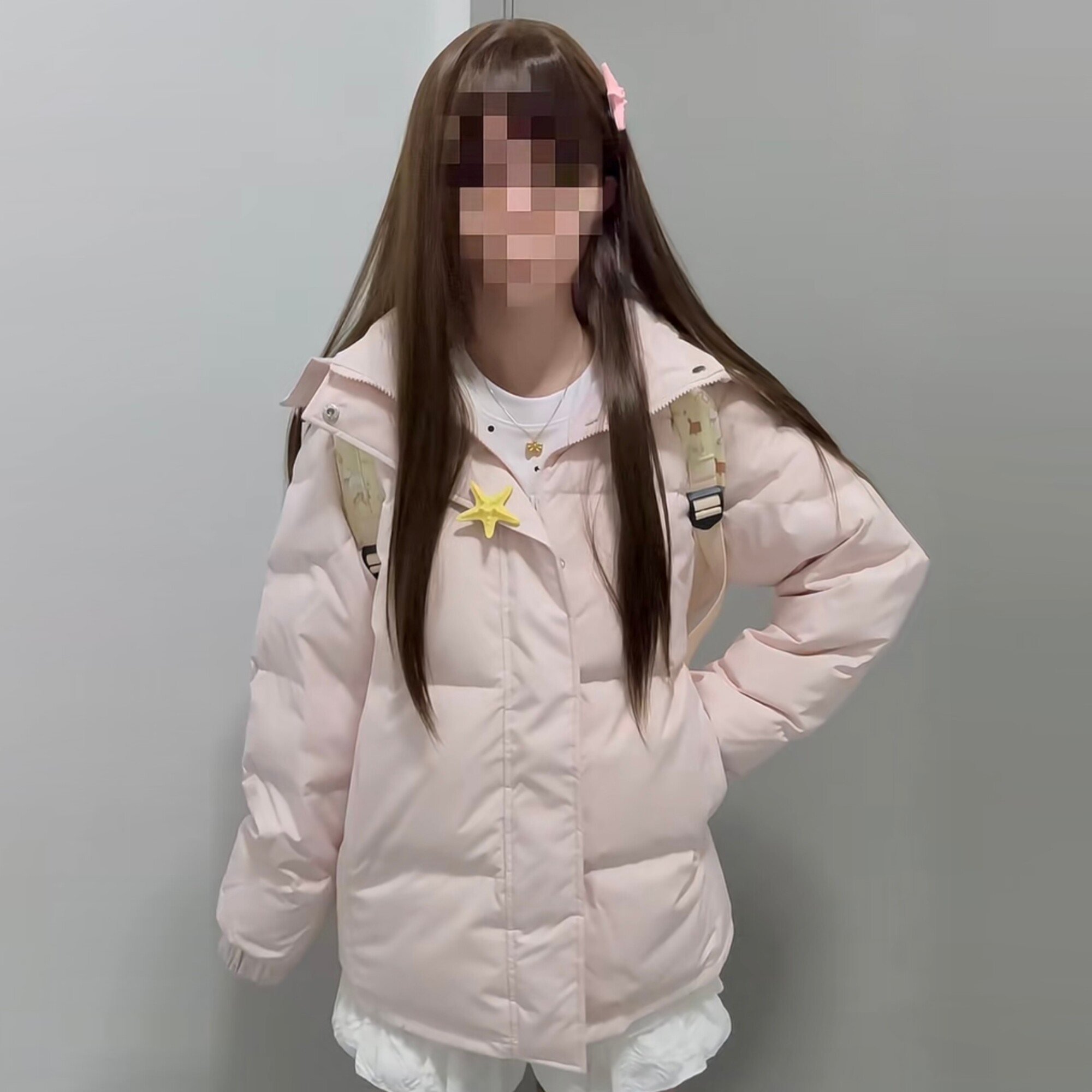 2026新爆款羽绒棉服粉色学院风冬季小个子棉衣棉袄宽松加厚外套女