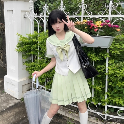 甜心结水手服原创正版JK制服套装日系学院风短袖上衣女百褶裙夏季