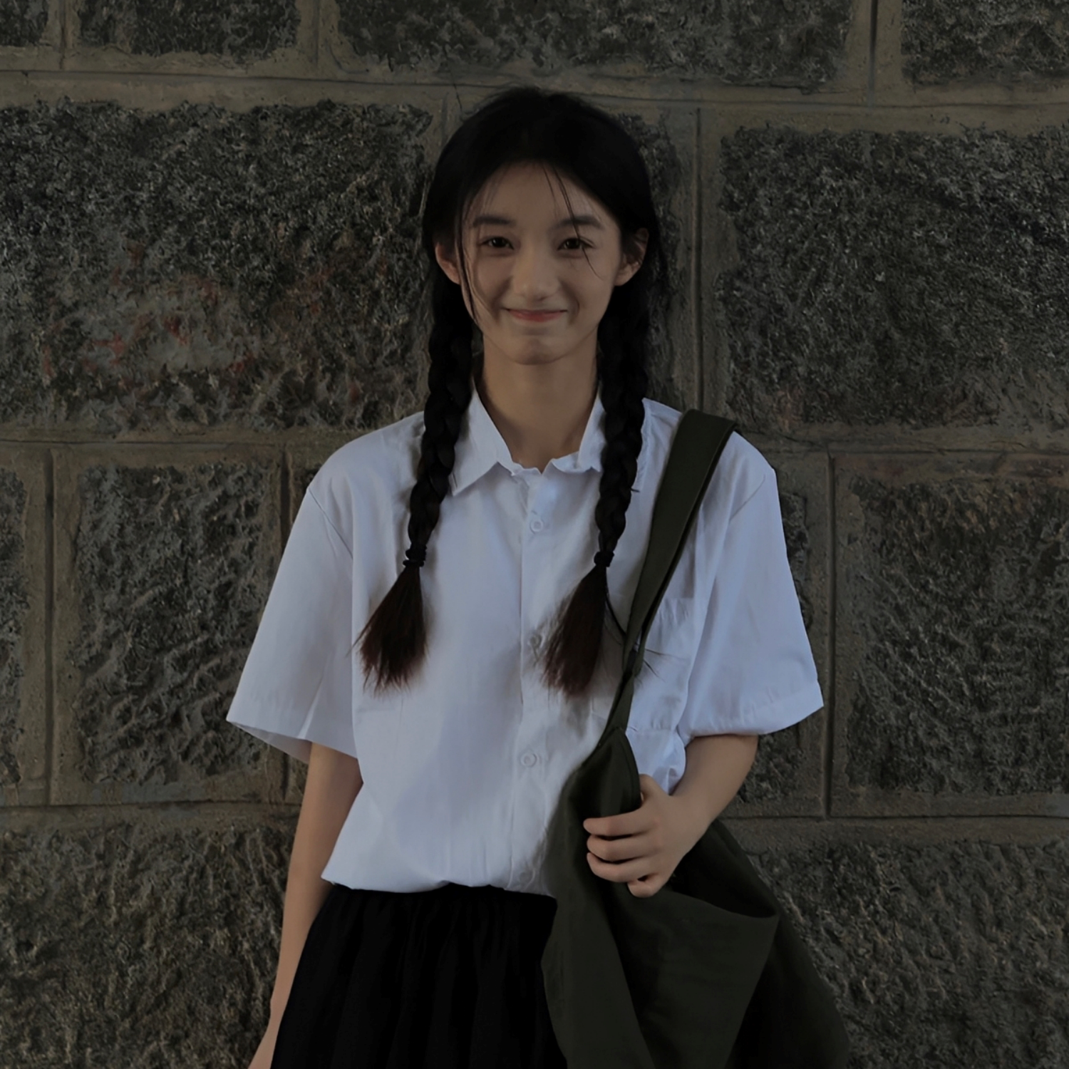 高中生jk白衬衫女日系学院风基础款短袖衬衣毕业班校服百褶裙套装