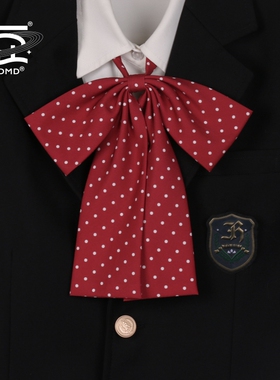 原创超大波点鬼怪可爱甜美长柄领结校供感学生JK制服领带搭配小物