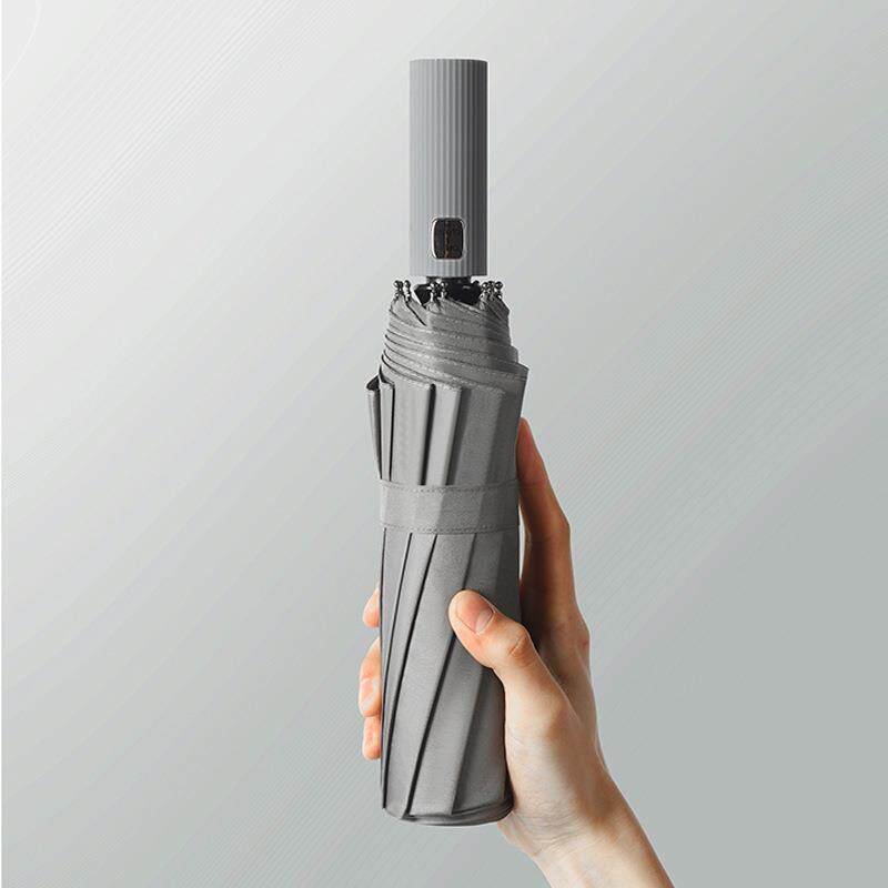 配色手柄全自动伞12骨雨伞男士商务伞大号加固黑胶防晒抗暴风雨伞