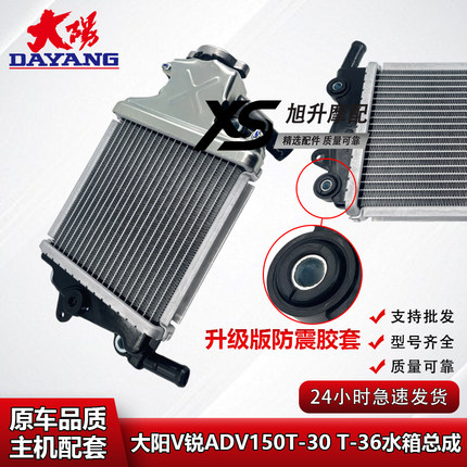 适用摩托车大阳ADV150T-36水箱V锐DY150T-30/VRF39散热器带水箱盖