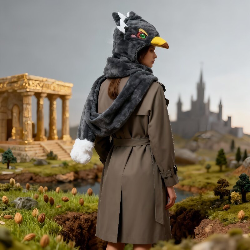 原创塞尔达传说力巴尔围巾三合一秋冬围脖男女款送礼情侣款手工,模玩/动漫/周边/娃圈三坑/桌游,动漫毛绒/抱枕/坐垫,淘宝优惠券,粉丝福利购,淘宝优惠卷