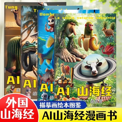 ai外国版山海经书故事漫