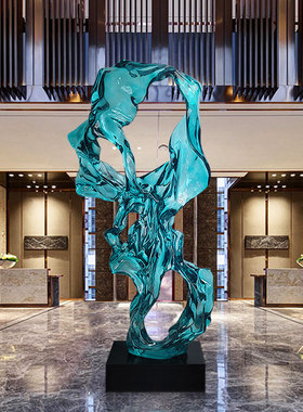 新款抽象玄关摆件别墅酒